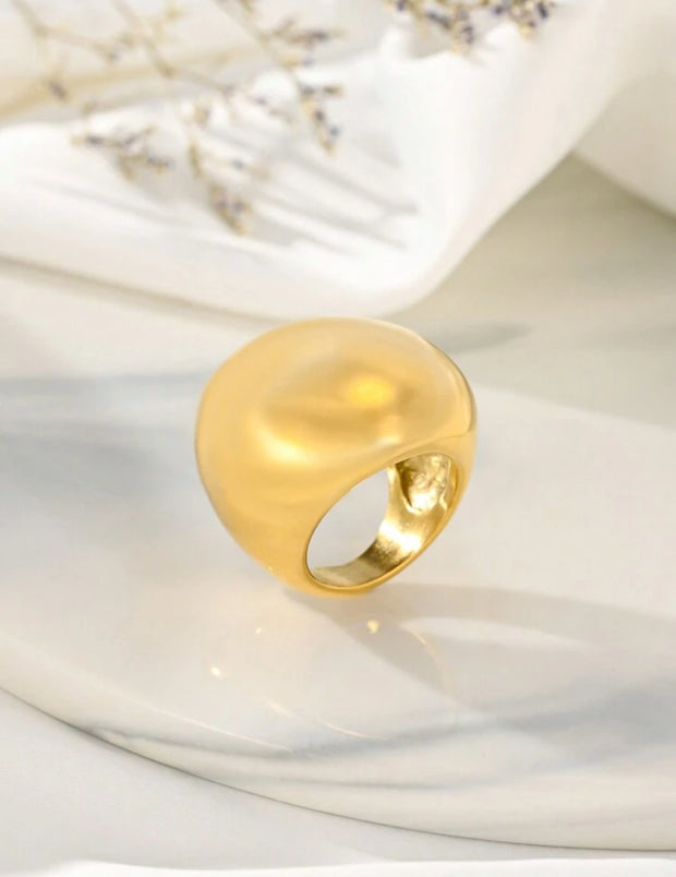 Anel Bola Dourado