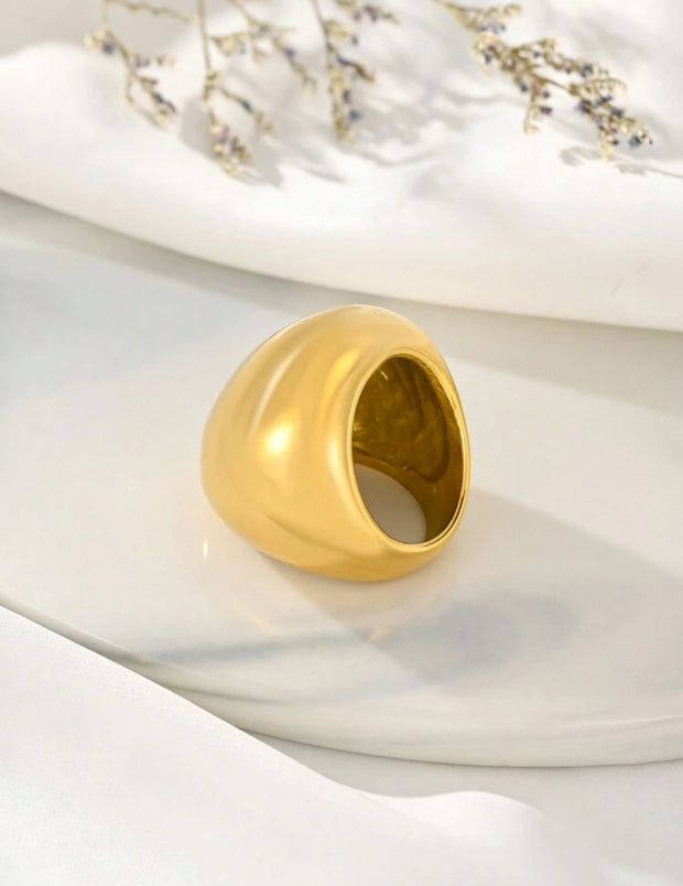 Anel Bola Dourado
